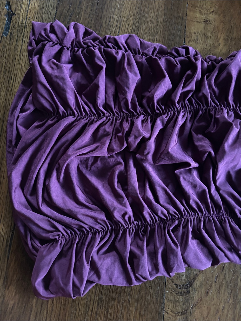 Vitamin A Ruched Halter Tankini Set in Plum - Picture 4 of 16